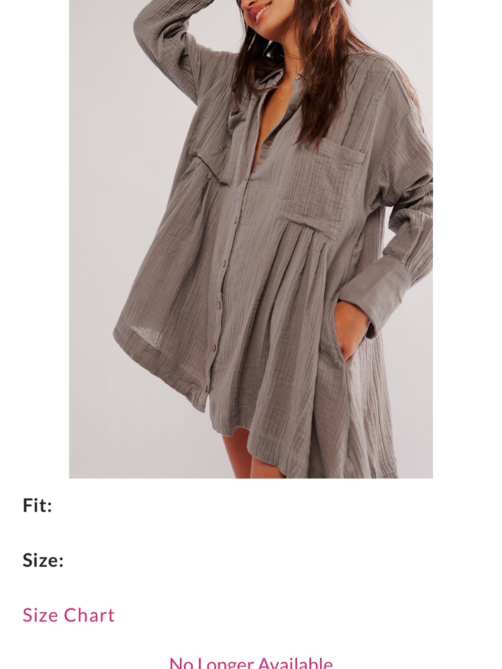 Free People Women's Deep Green Button-Front Lightweight Shirt/Tunic